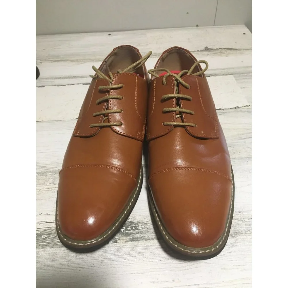 Bruno Marc New York Princewide light brown lace-up loafer size 8.5W